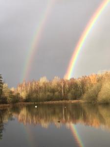 Double rainbow in Drinkwater Park, Manchester, on 2 December 2020. Photo Credit: Jennie Goldstone